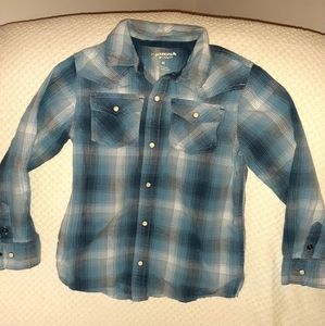 Boys Plaid Button Down Size 6Y